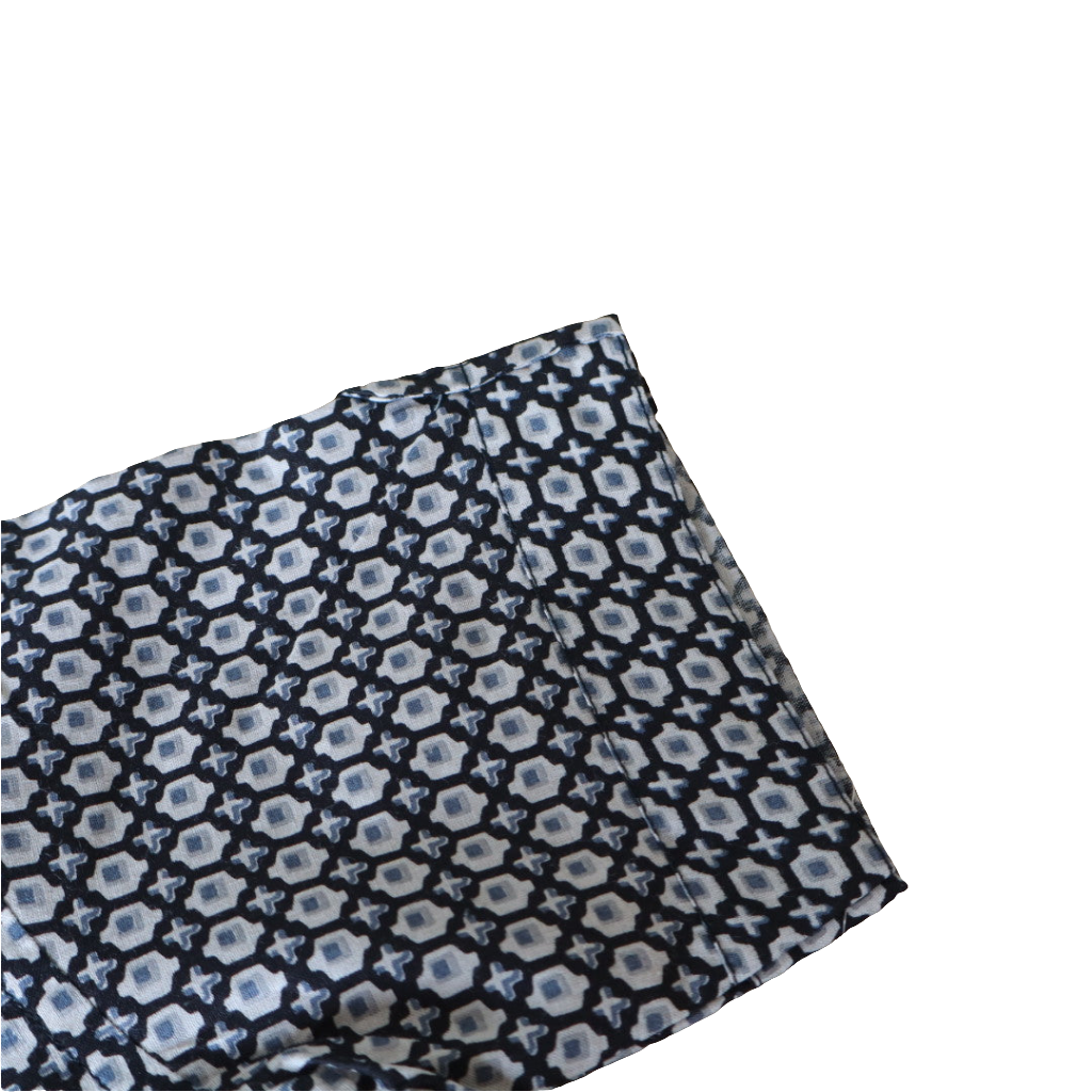 Gota Print Black Cotton Shirt