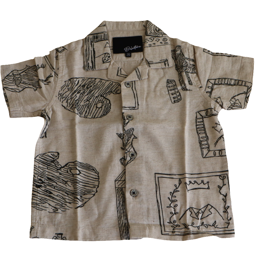 Printed Half Sleeves Camp Shirt
